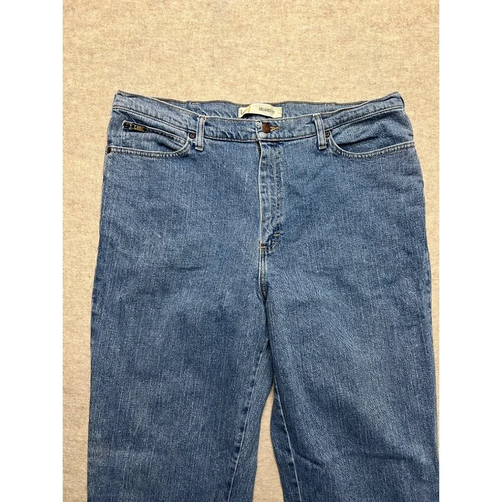 Lee Relaxed Fit Medium Wash Men's Denim Jeans 40 X 34 - Picture 2 of 10
